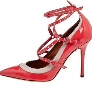 Valentino ‘love latch’ coral leather heels size 40.5
NEW